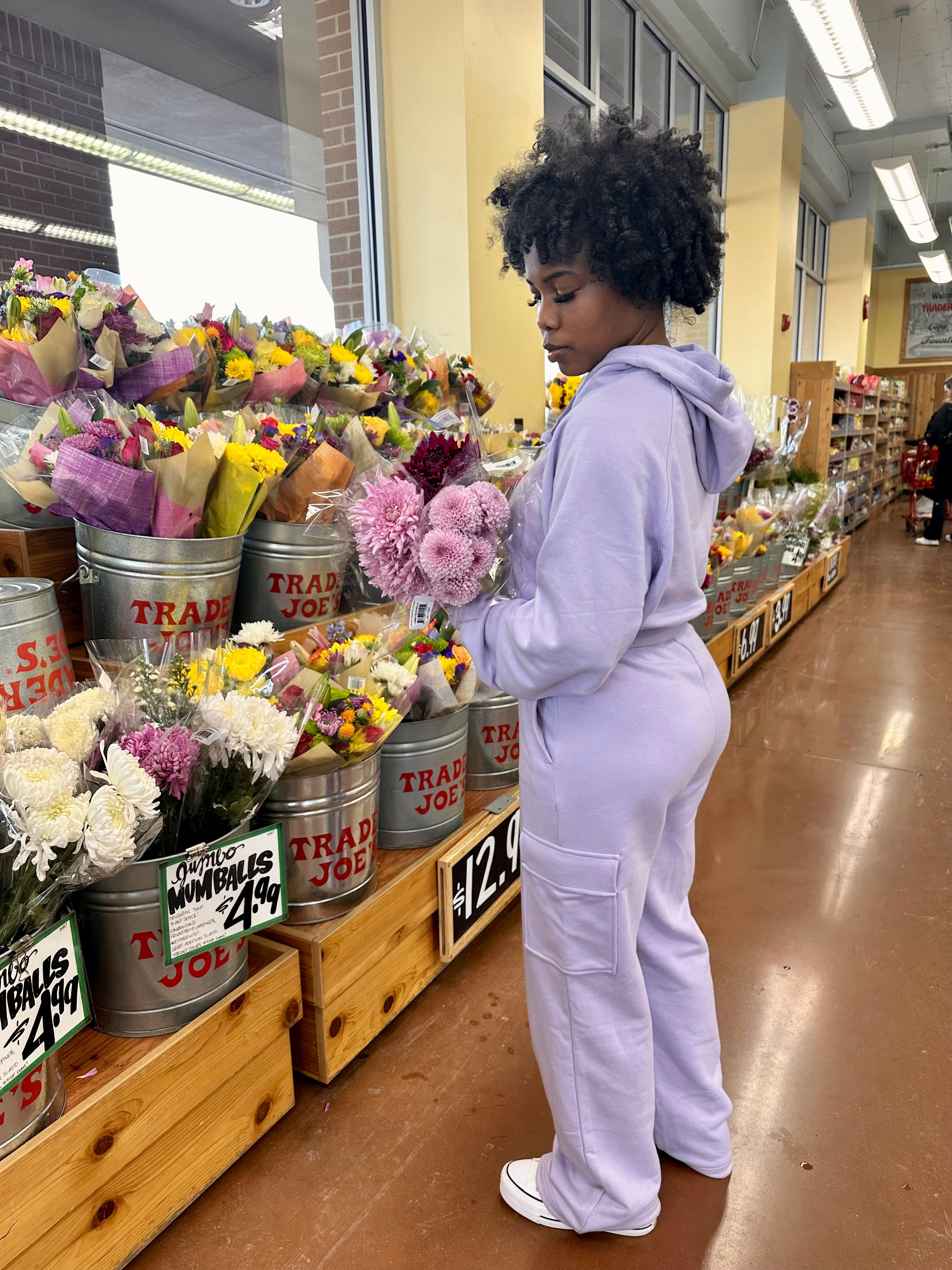 ASHTON Cargo Sweatpants in Lavender (S-3XL)